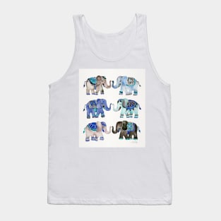grey blue elephants Tank Top